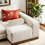 coussin lombaire housse polyester coton lit voyage couverture roulée moderne beigeclair texturelin