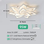lampe moderne fleur lotus acrylique polie blanc noir réglable lumière chambre salon