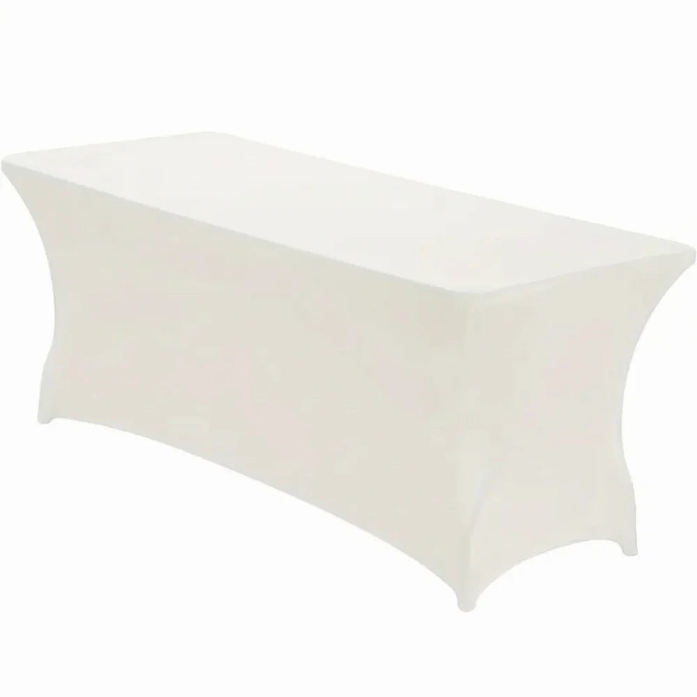 housses table réutilisables noires solides modernes adhésives fête pâques 4ft 6ft 8ft polyester
