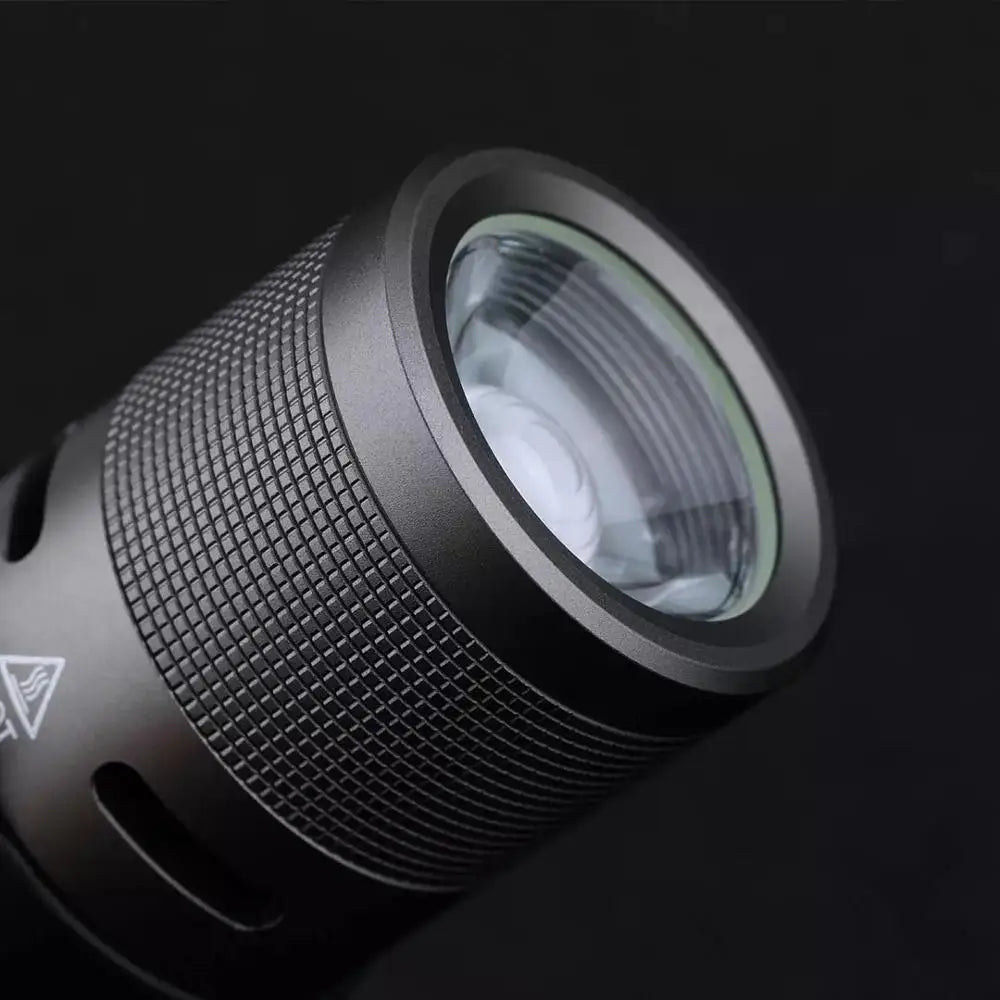 lampe poche led ultra lumineuse zoomable rechargeable alarme survie multifonctionnelle portable