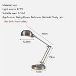 lampe moderne argentée base solide éclairage économie d'énergie chambre coucher pliable rechargeable certifiée