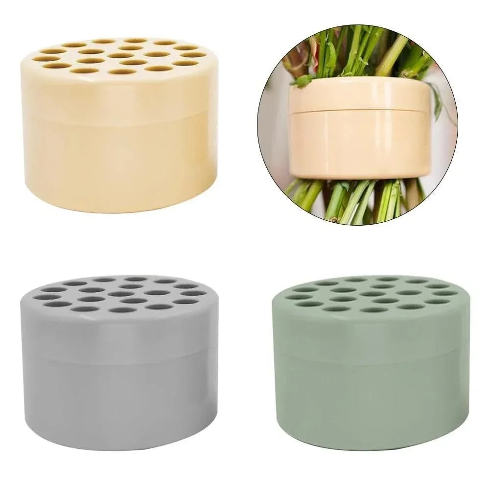 support bouquets fleurs moderne minimaliste gris clair vert pastel adhésif tige spiral arrangement floral