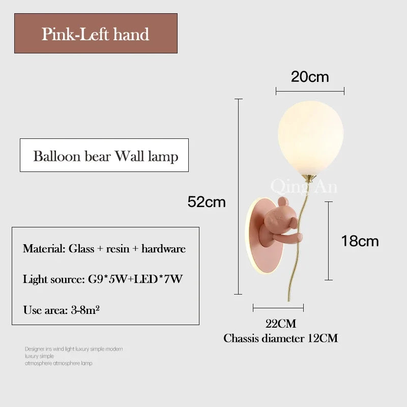 lampe murale moderne ours motif texture mat blanc doré chambre enfant okolets