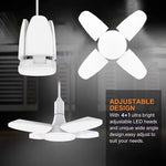 plafonnier led pliable blanc moderne clips lampe suspendue éventail e27 100leds 6500k
