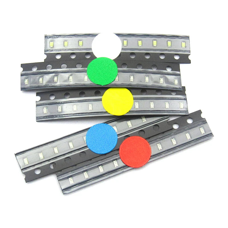 diodes led smd 1206 rouge vert bleu jaune violet blanc chaud blanc froid orange