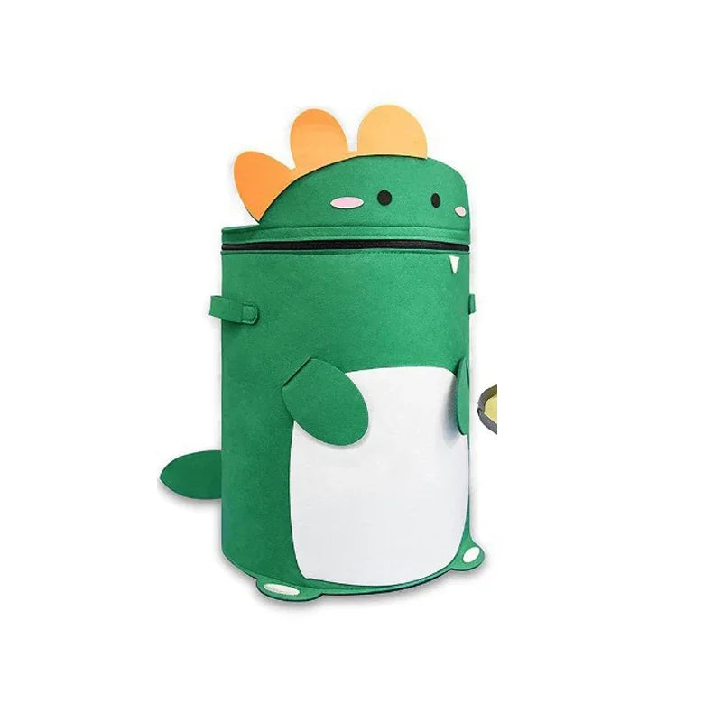 paniers rangement animaux tigre crocodile éléphant jouets gris vert beige couvercle poignées amovibles enfants