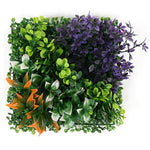 panneau mural végétal artificiel moderne feuilles fleurs variées intérieur décoration fixations métalliques