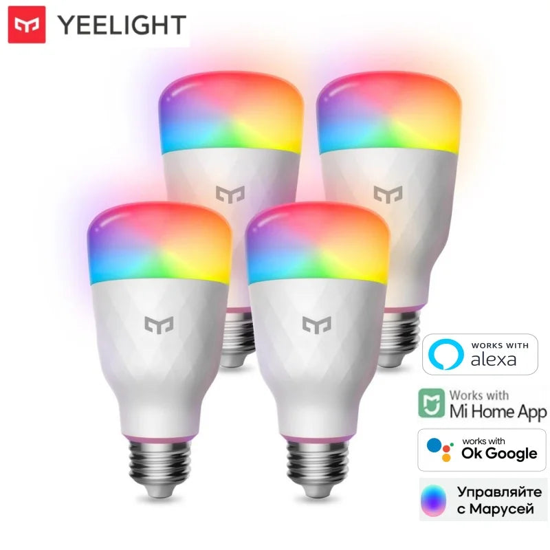 ampoule led intelligente e26 blanc moderne technologique commande vocale wifi couleur lumiere ambre 1700k