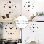 horloge murale moderne minimaliste aiguille acrylique noir blanche adhésif chambre salon