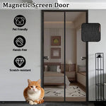 rideau porte magnétique maille fine antimosquitos noir moderne sans perçage resistant adhésif ventilé