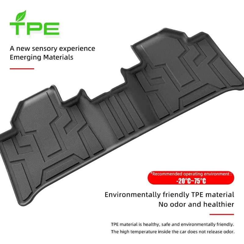 tapis sol voiture noir rayures horizontales moderne imperméable tpe easy clean tout temps