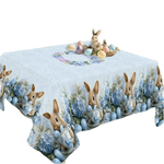nappe fleur bleue beige lapin papillon noël halloween décoration table maison rustic