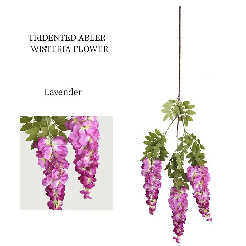 décoration intérieure guirlande fleurs artificielles bleu blanc rose vert naturel
