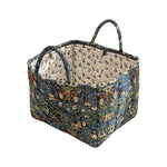 paniers rangement tissu floral multicolore vintage réutilisables armoire poignées transportables multifonctionnels