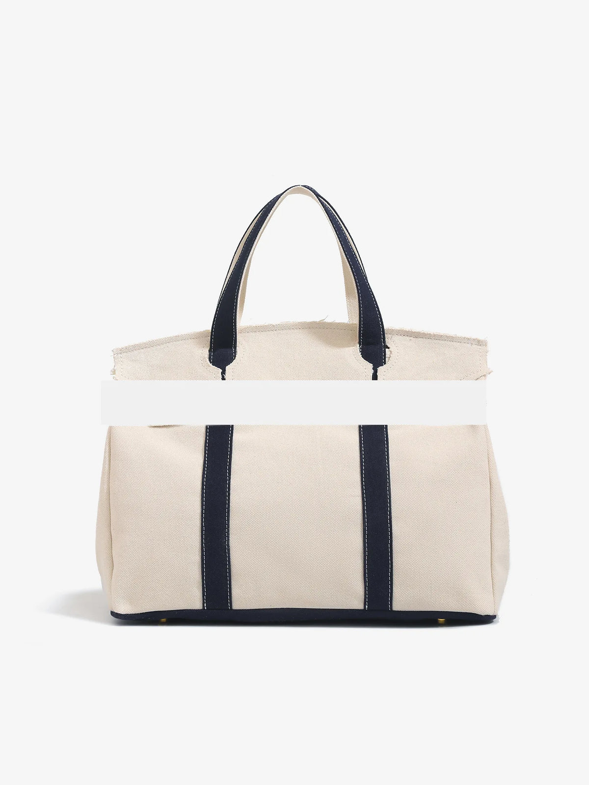 sac main toile coton beige noir vert rose poignées détachables casual chic rivets anti