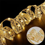 ruban lumineux multicolore étoiles dorées transparent festif 10m 5m 2m led batterie inclusion festive