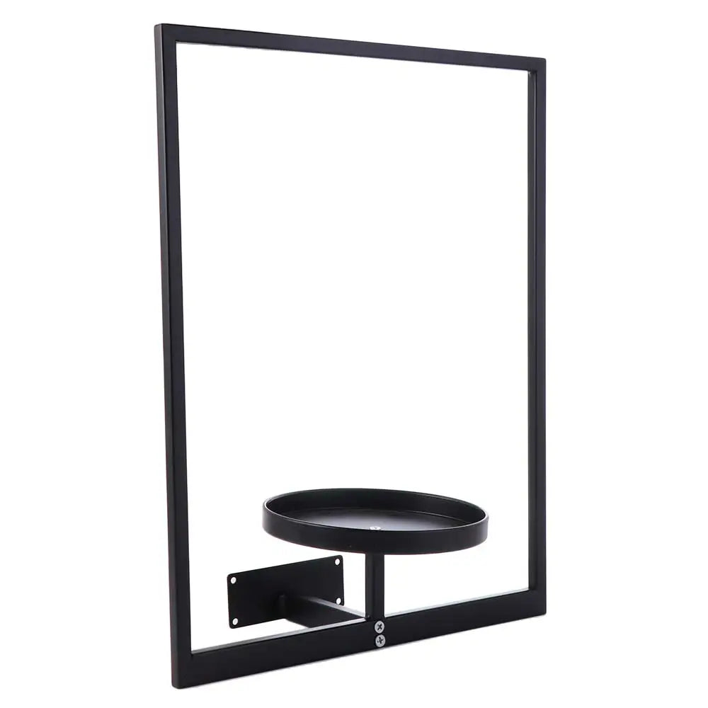 support mural moderne plante noir plaque fixation vis included