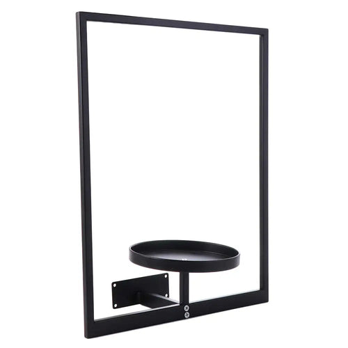 support mural moderne plante noir plaque fixation vis included