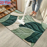 tapis vert feuilles moderne imperméable résistant antibactéries polyester doux salon chambre
