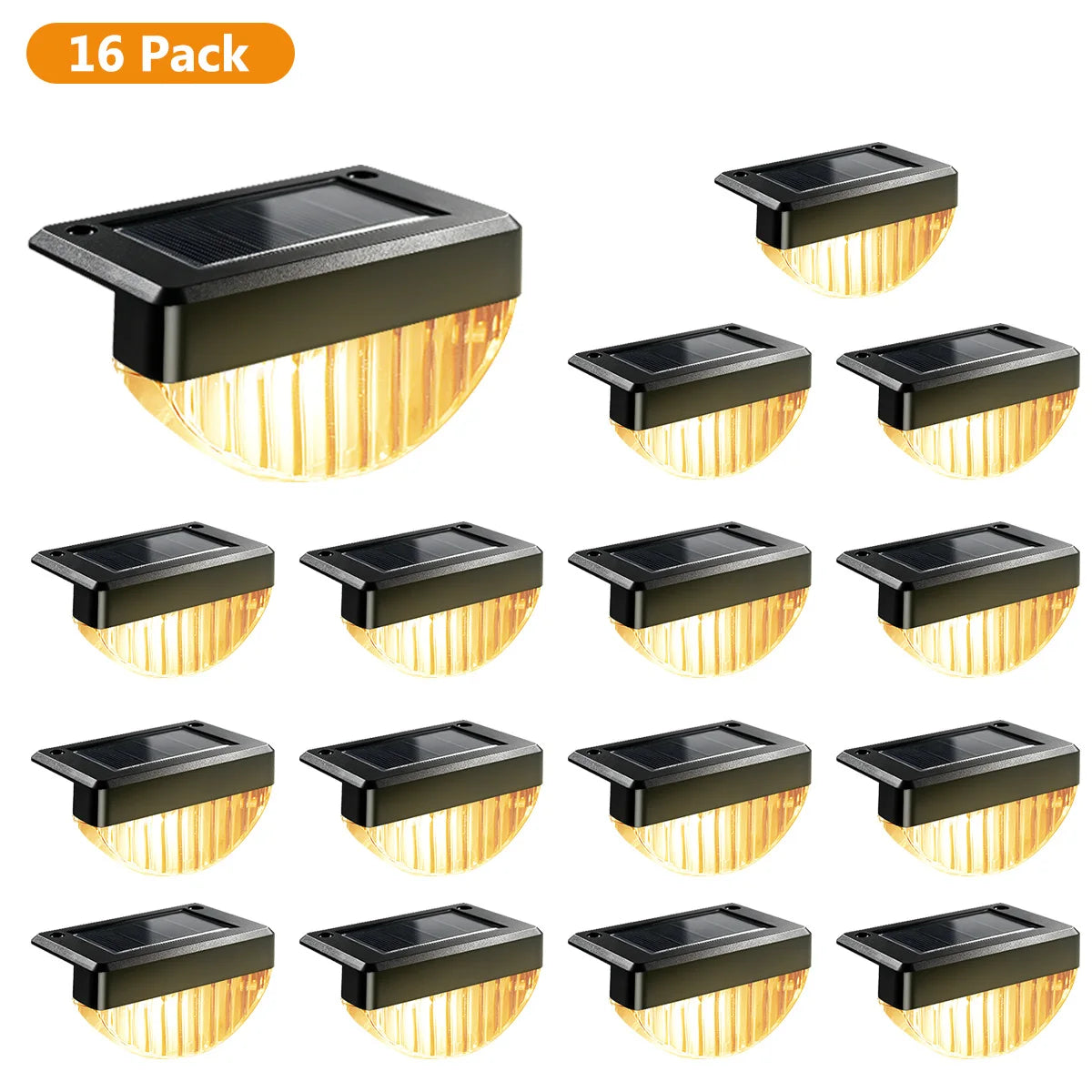 lampes solaires led étanches ip44 adhésives modernes extérieur 10 pièces noir réticulé autoallumage blanc