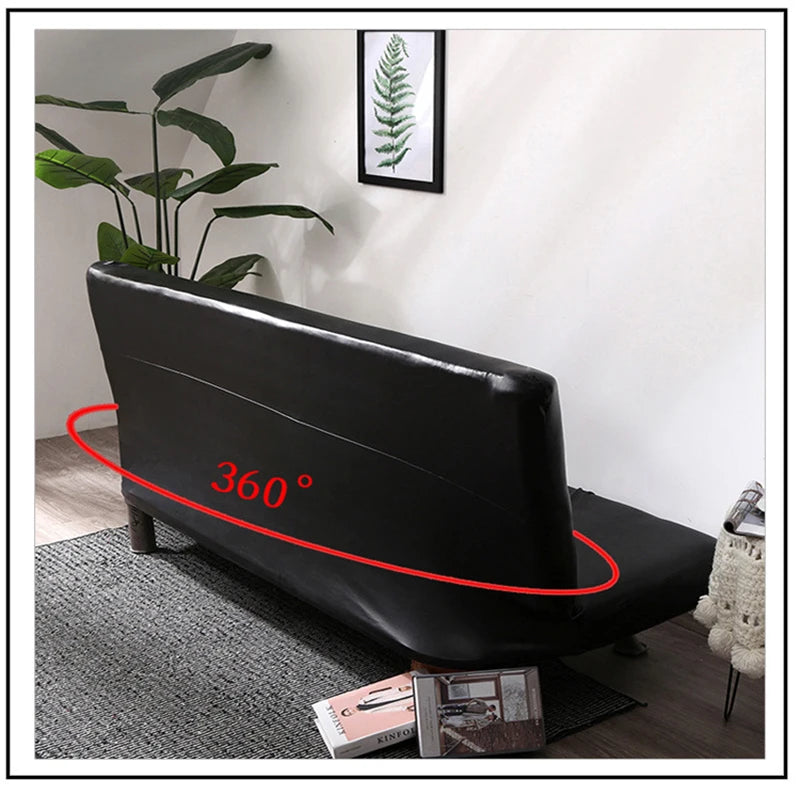Housse extensible pour canapé sans accoudoir en blanc