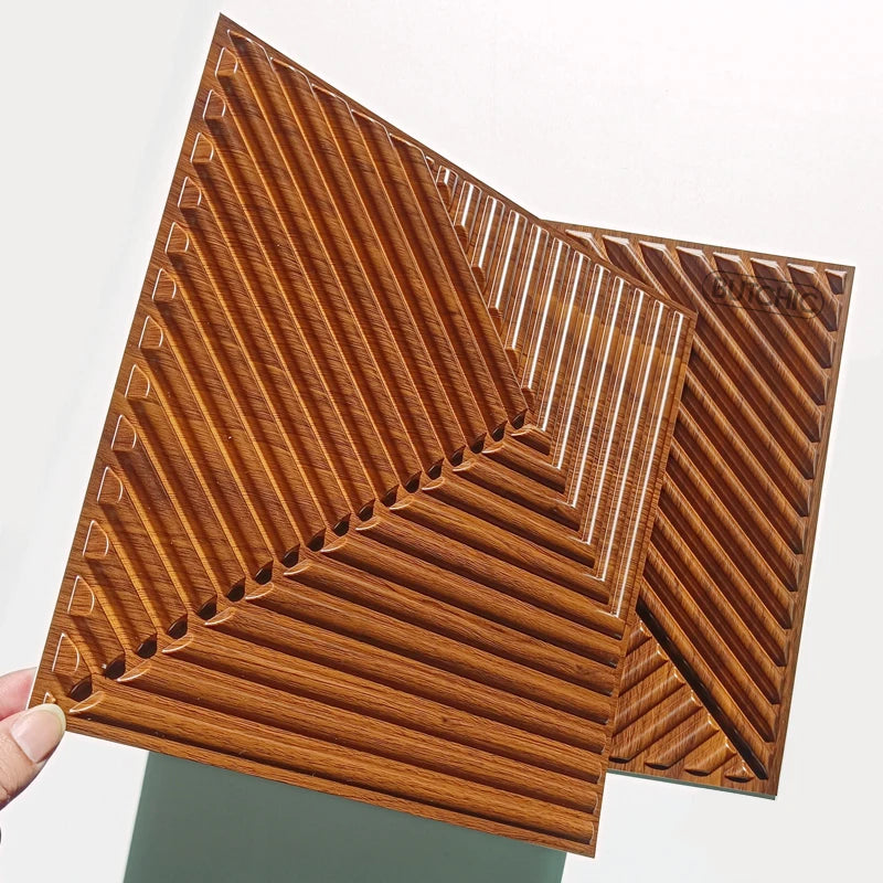 panneaux decoratifs modernes 3d or geometriques 9mm brillants stickers murailles chambre mariage