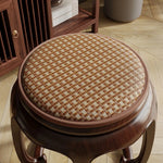 coussin chaise tissé polyester coton imperméable diamètre 30 35 40 cm marron clair moderne