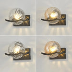 applique murale moderne verre texturé transparent éclairage led fixée mur contemporain chambre veilleuse