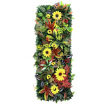 décoration murale plante artificielle feuilles fleurs moderne verte jaune rouge blancintérieur