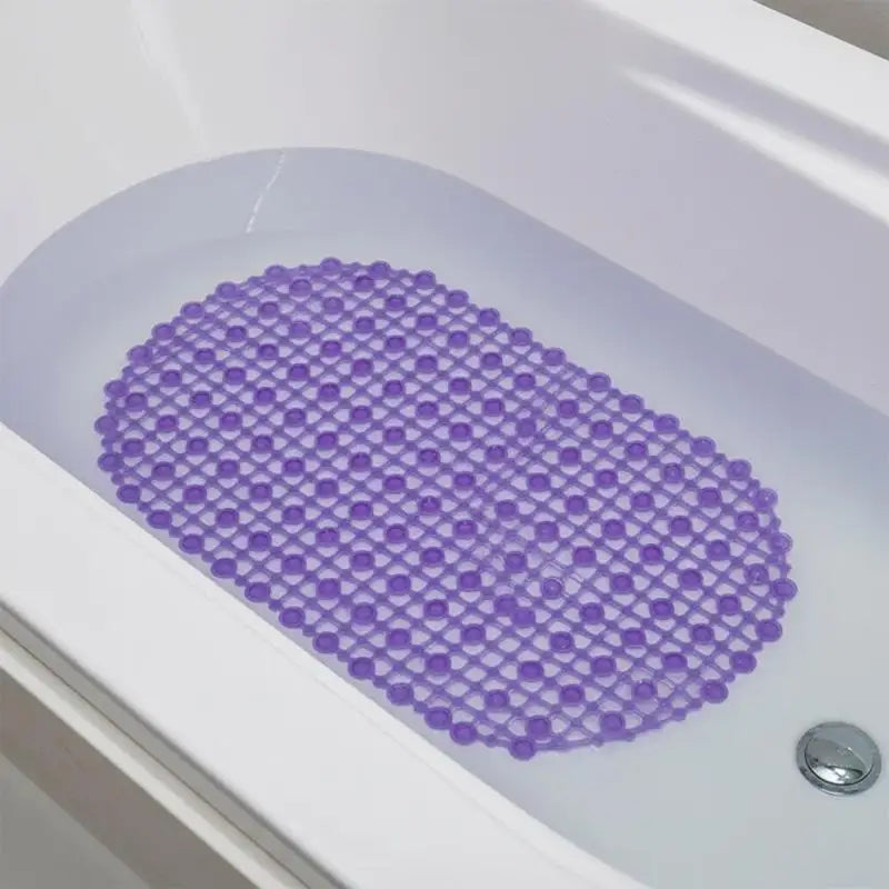 tapis bain rose violet reseau billes pvc anti dérapant moderne ventouses salle bain