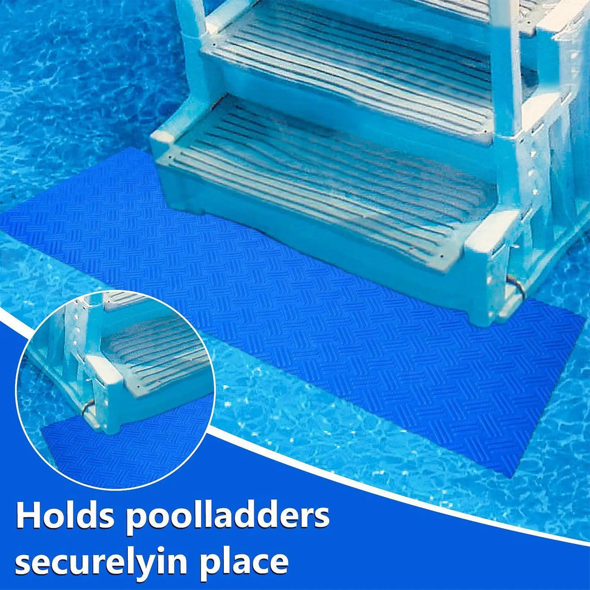 tapis antidérapant piscine protection escalier extérieur été bleu moderne minimaliste pvc opaque texturé losange
