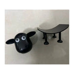 porte rouleau papier toilette mouton noir blanc decoratif enfantin salle bain fixations vis