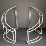 structures decoratives metalliques blanc noir modernes hauteur 130cm largeur 150cm assemblees deux parties