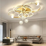 lampe suspendue moderne noire dorée blanche strass étoiles led chambre restaurant villa