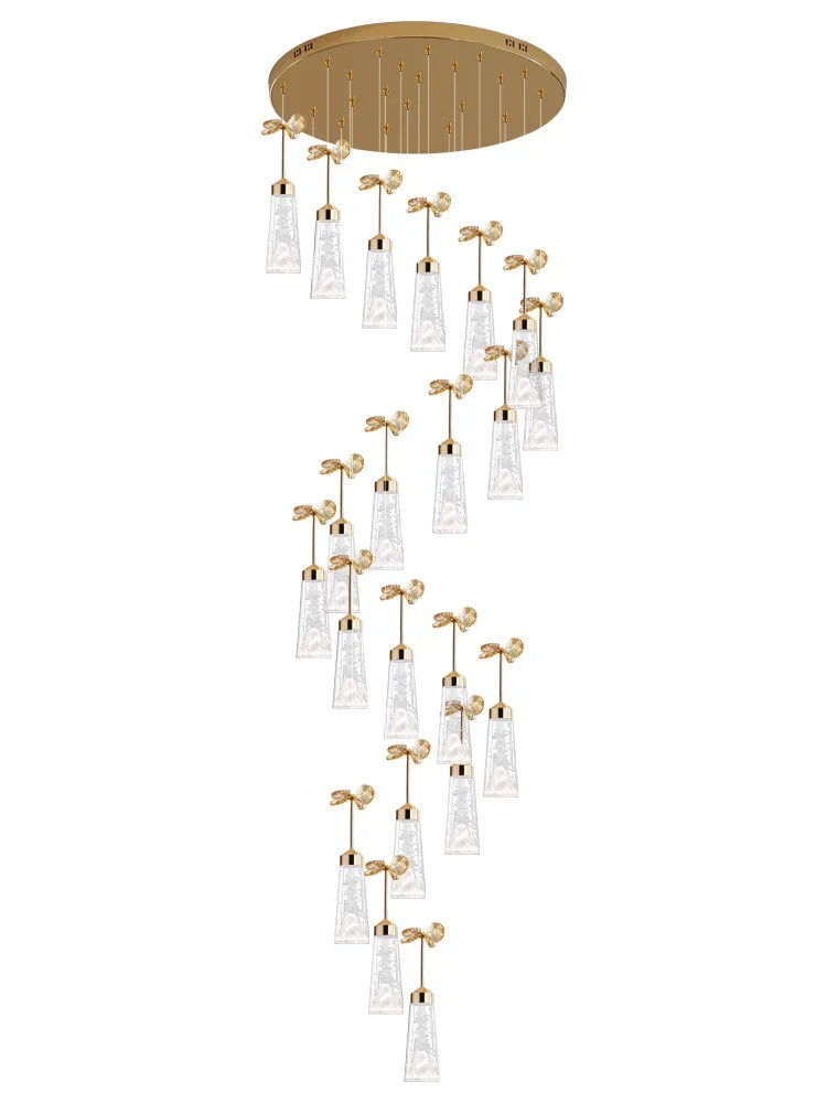 suspension lumineuse ornementale moderne 12 25 lumières pierre verre marbré or blanc noir
