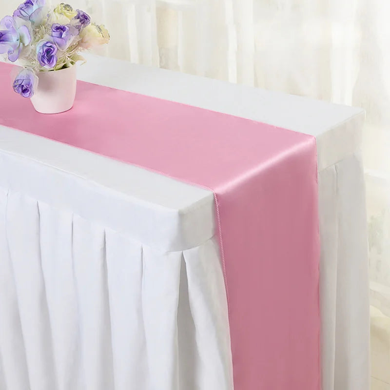 chemin table ruban satin uni décoration mariage banquet fête longue décoration table moderne