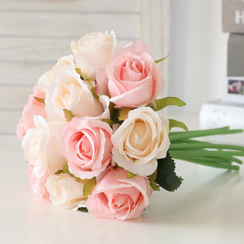 décoration intérieure bouquet roses artificielles mariage anniversaire baby shower minimaliste moderne