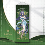 décoration murale bannière personnage anime violet bleu vert rouge art japonais illustré crochet plastique