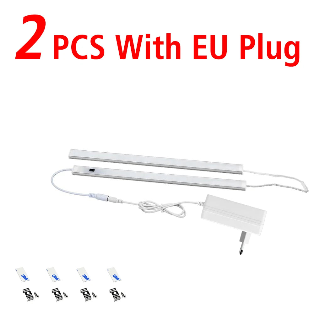 barre lumineuse led moderne 30cm 40cm 50cm adhésif blanc lisse opaqué câble adaptateur