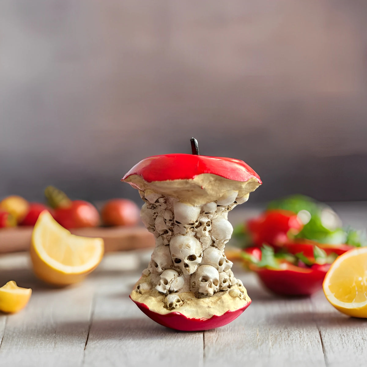 bougies crânes rouge blanche noël halloween mariage anniversaire gothique artisanal festive horreur