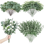 bouquet artificiel feuilles vertes roses blanches naturel romantique vase blanc lanternes