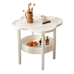 table d'appoint moderne petite table basse double couche plastique blanc vert noir minimaliste