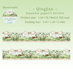 rubans décoratifs fleurs paysages vintage blanc rouge bleu jaune vert adhésif scrapbooking décoration album