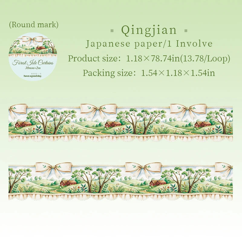 rubans décoratifs fleurs paysages vintage blanc rouge bleu jaune vert adhésif scrapbooking décoration album