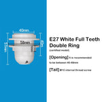 ampoules led e14 e27 blanc noir anneau fixation moderne sans visibilité fixe