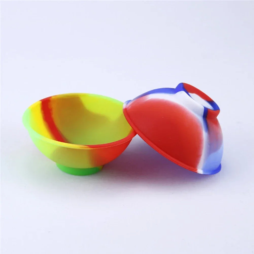 coupelles silicone couleur rayures moderne stockage rangement vert rouge bleu violet jaune noir