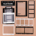 cadres photo vintage transparents motifs film musique papier scrapbooking boîte magazine clips adhésifs