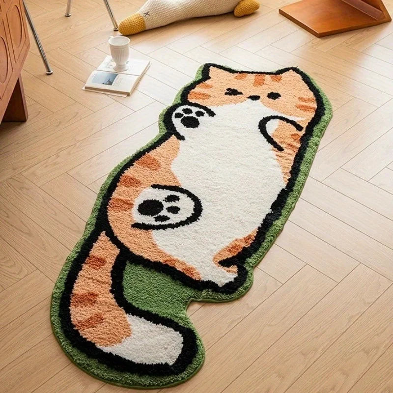tapis doux cartoon chatons gris rose noir blanc orange vert antidérapant extérieur intérieur