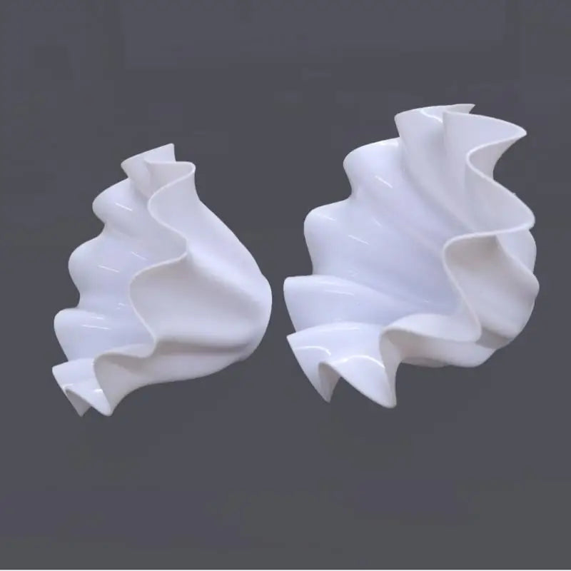 cache lampe moderne blanc rayures ondulées opacité fixations invisibles diamètre 42mm hauteur 113mm largeur