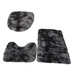 tapis bain ensemble moderne trois pièces rose noir rouge beige